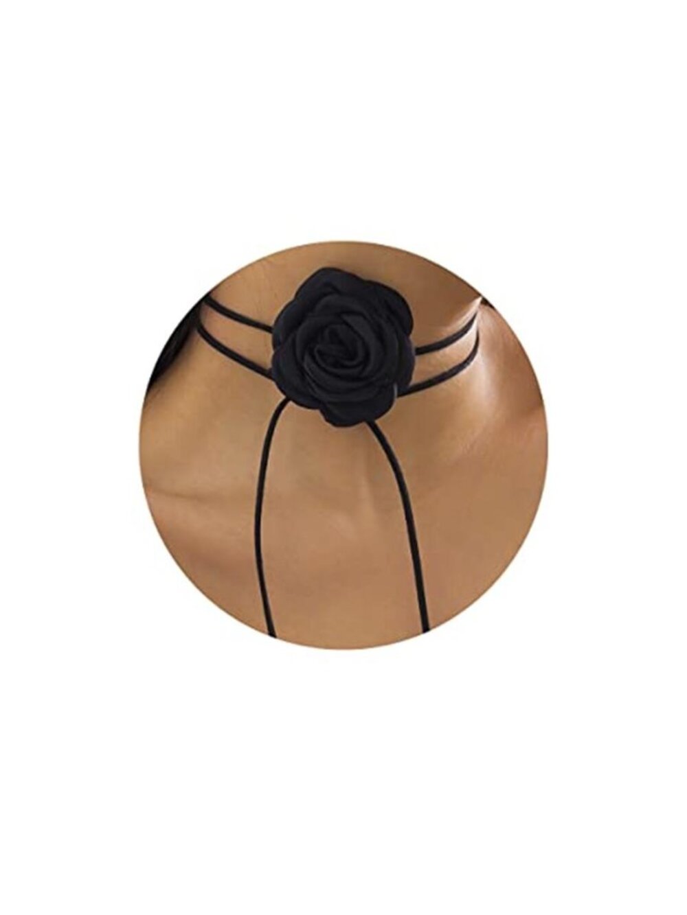 Flower Choker Necklace for Women - Adjustable Lace-up Design Handmade Velvet